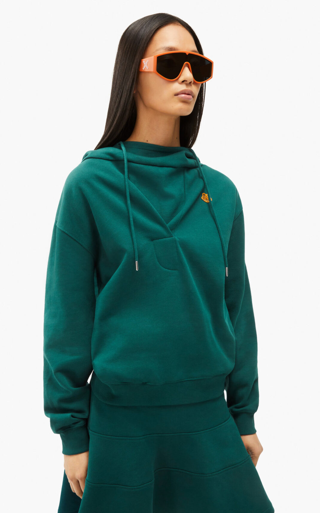 Kenzo Hooded cowl neck Ženska Puloverji S Kapuco Modra SI-9887562